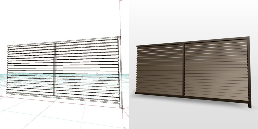 formZ 3D エクステリア フェンス ルーバーフェンス 2010 アルミフェンス