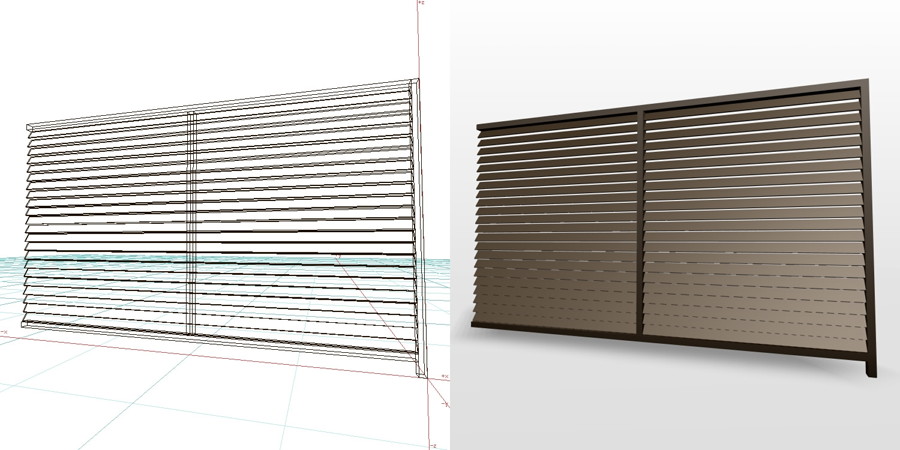 formZ 3D エクステリア フェンス ルーバーフェンス 2012 アルミフェンス