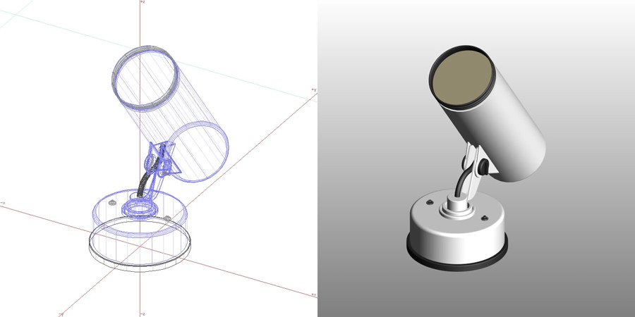 formZ 3D エクステリア 照明器具 スポットライト｜【無料・商用可】3D CADデータ フリーダウンロードサイト丨digital-architex.com