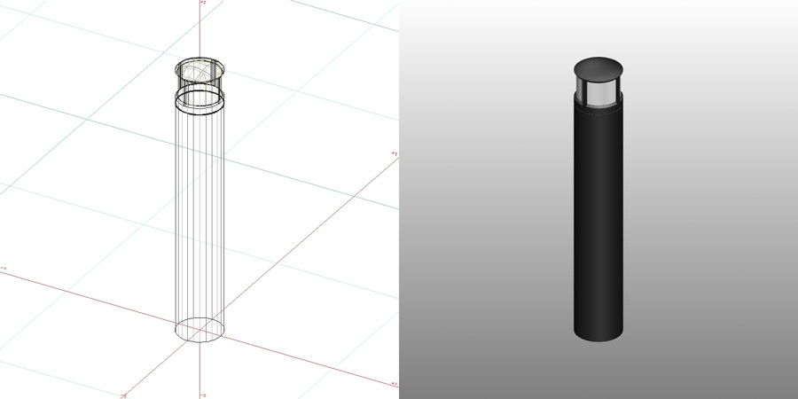 formZ 3D エクステリア 照明器具 エントランスライト