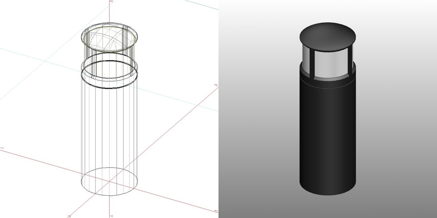 formZ 3D エクステリア 照明器具 エントランスライト