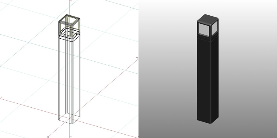 formZ 3D エクステリア 照明器具 エントランスライト