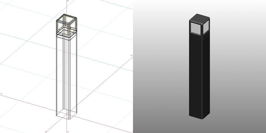 formZ 3D エクステリア 照明器具 エントランスライト