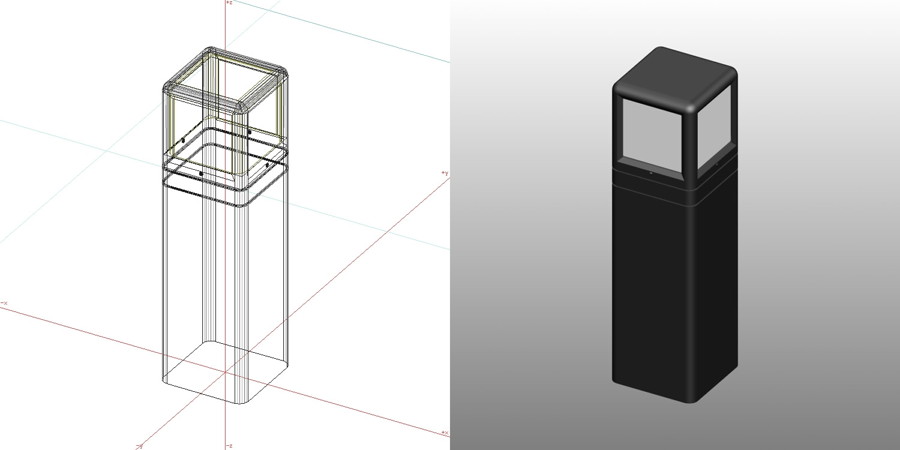 formZ 3D エクステリア 照明器具 エントランスライト