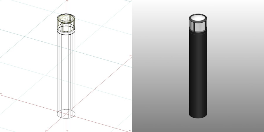 formZ 3D エクステリア 照明器具 エントランスライト