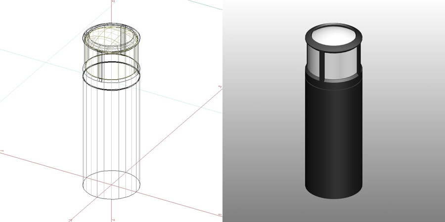 formZ 3D エクステリア 照明器具 エントランスライト