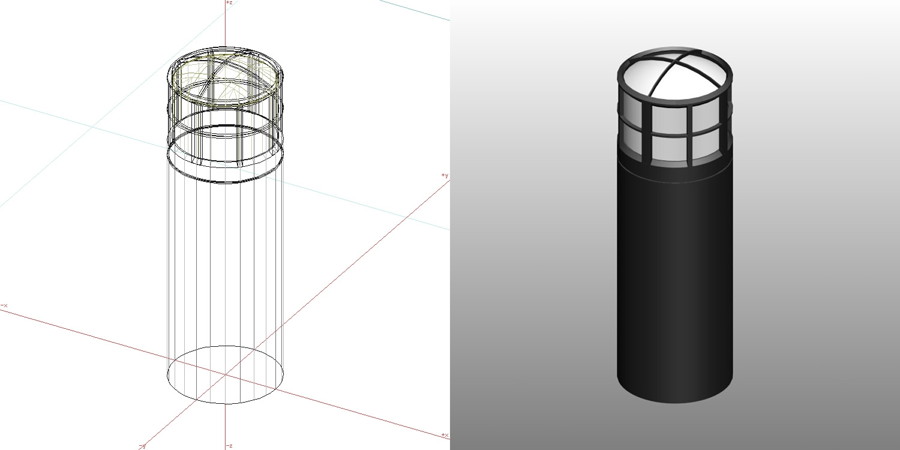 formZ 3D エクステリア 照明器具 エントランスライト