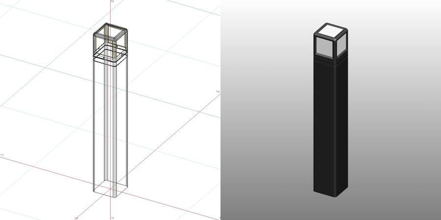 formZ 3D エクステリア 照明器具 エントランスライト