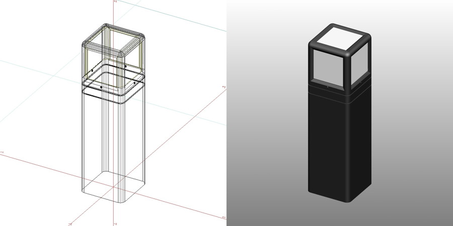formZ 3D エクステリア 照明器具 エントランスライト