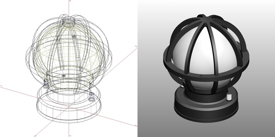 formZ 3D エクステリア 照明器具 エントランスライト