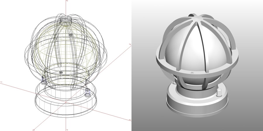 formZ 3D エクステリア 照明器具 エントランスライト