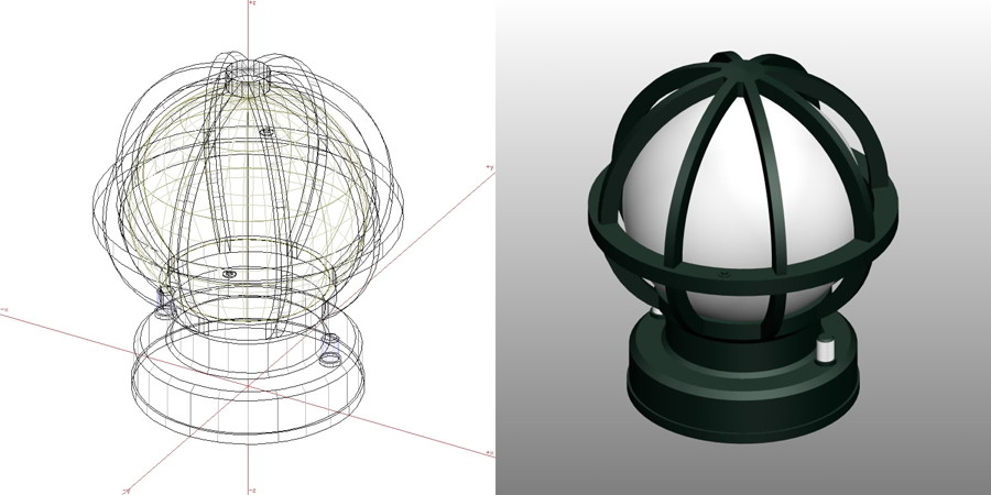 formZ 3D エクステリア 照明器具 エントランスライト