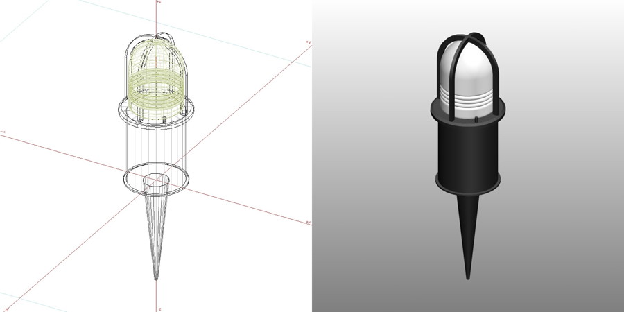 formZ 3D エクステリア 照明器具 ガーデンライト