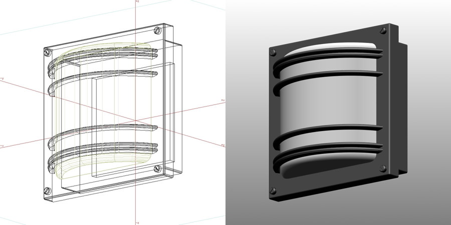 formZ 3D エクステリア 照明器具 ポーチライト