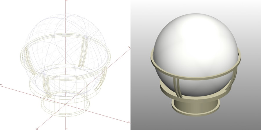 formZ 3D エクステリア 照明器具 門灯