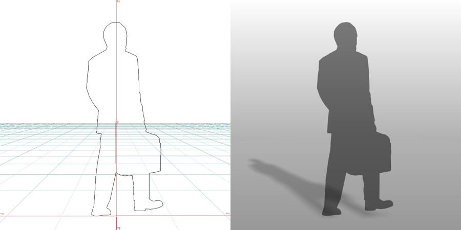 formZ 3D シルエット silhouette 男性