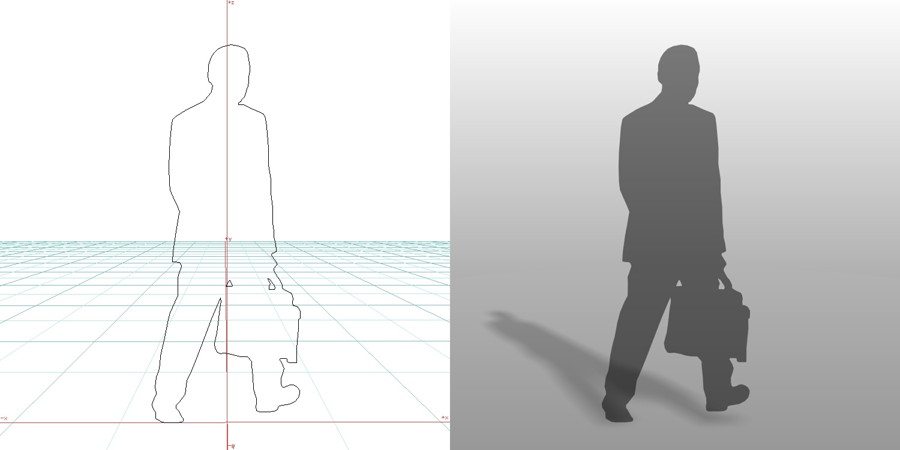 formZ 3D シルエット silhouette 男性