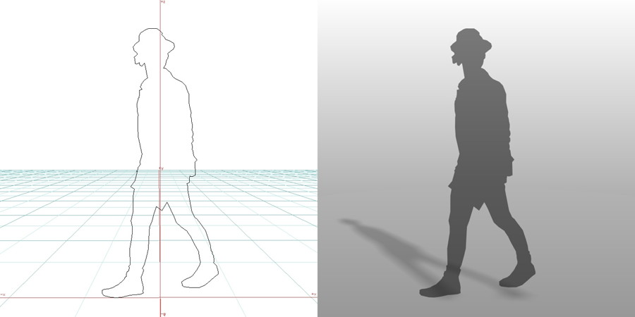 formZ 3D シルエット silhouette 男性