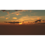 【CG】夕陽と雲の広がる空【背景画像】 sky_0004