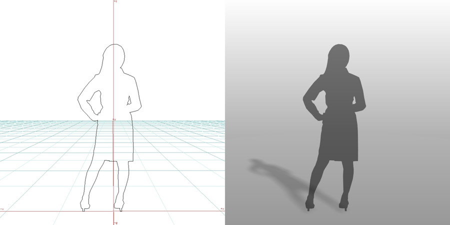 formZ 3D シルエット silhouette 女性