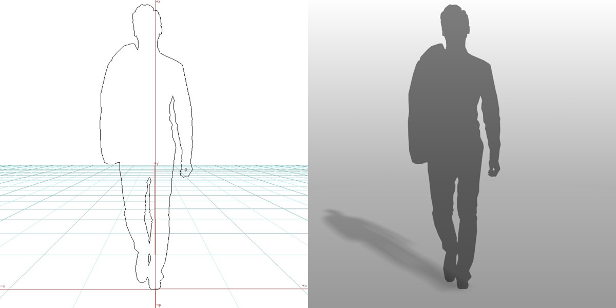 formZ 3D シルエット silhouette 男性