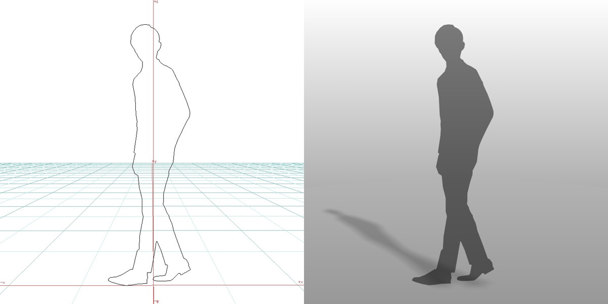 formZ 3D シルエット silhouette 男性