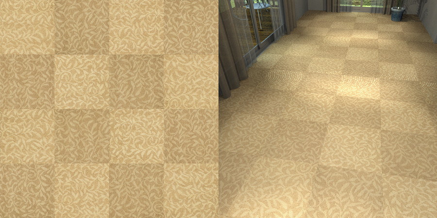 フリーデータ,2D,テクスチャー,texture,JPEG,タイルカーペット,tile,carpet,模様,植物柄,botanical pattern,茶色,brown,市松貼り