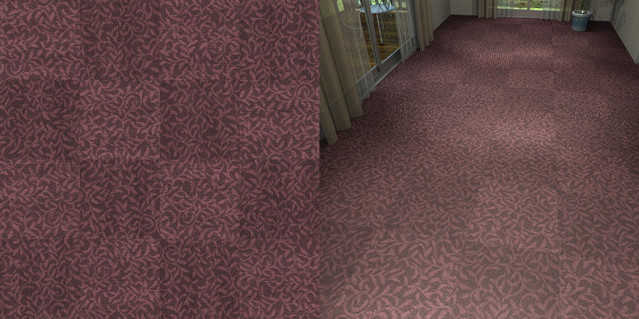 フリーデータ,2D,テクスチャー,texture,JPEG,タイルカーペット,tile,carpet,模様,植物柄,botanical pattern,紫色,purple,市松貼り