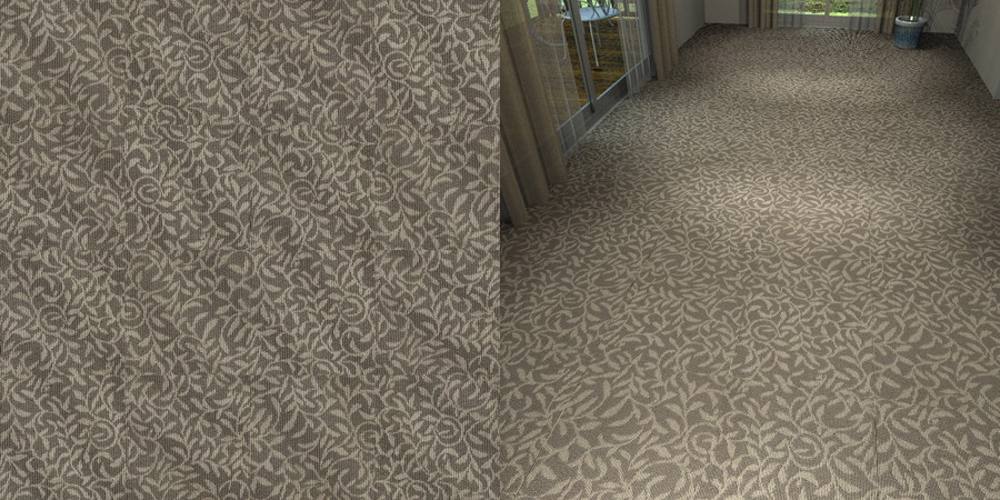 フリーデータ,2D,テクスチャー,texture,JPEG,タイルカーペット,tile,carpet,模様,植物柄,botanical pattern,灰色,gray,茶色,brown,流し貼り