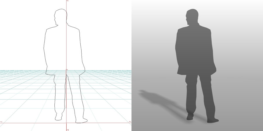 formZ 3D シルエット silhouette 男性