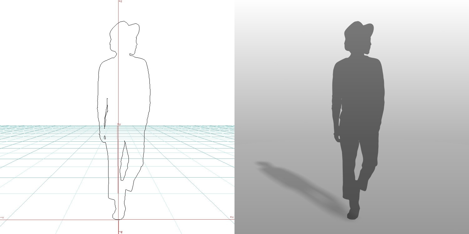 formZ 3D シルエット silhouette 男性