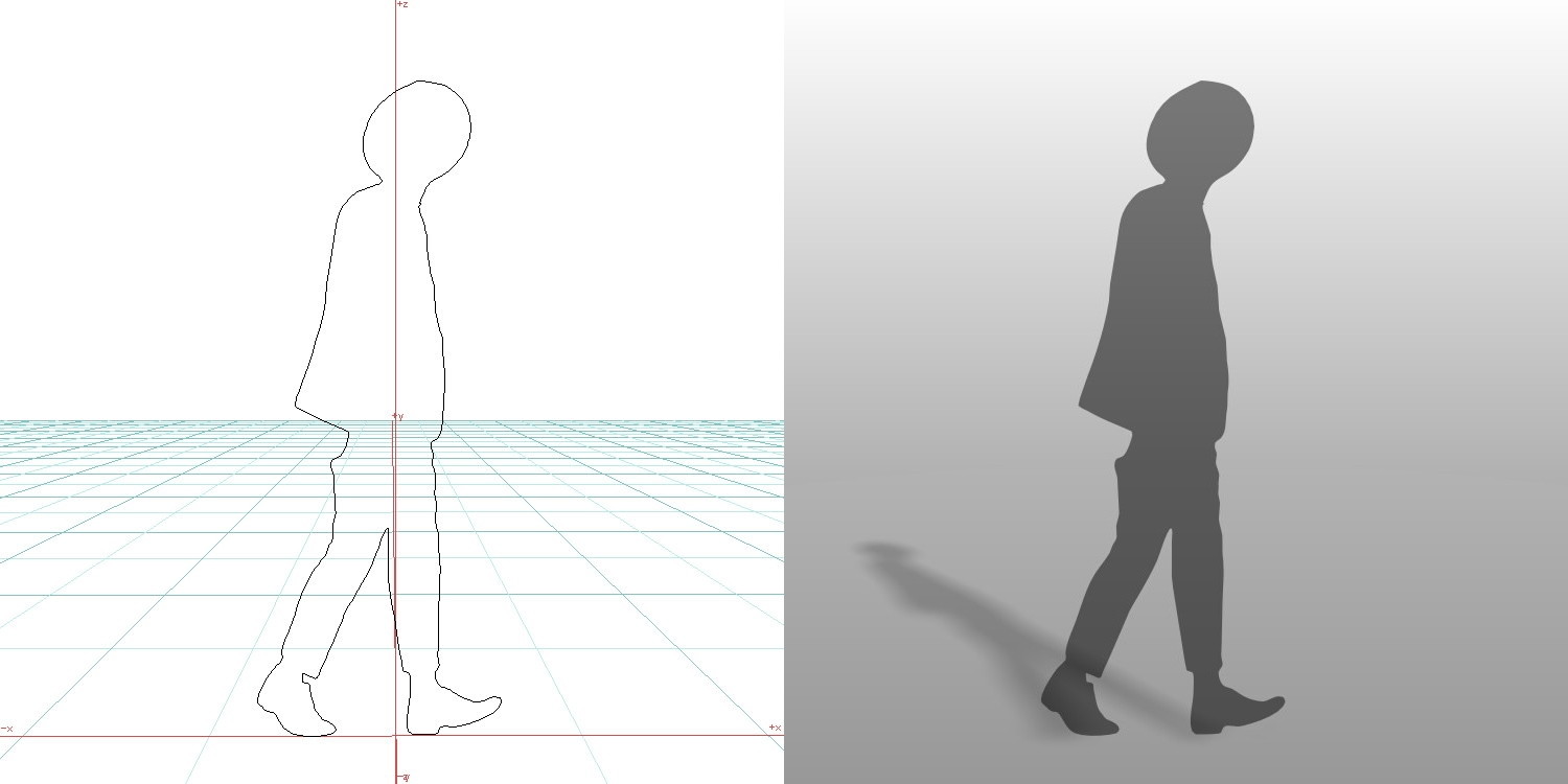 formZ 3D シルエット silhouette 男性