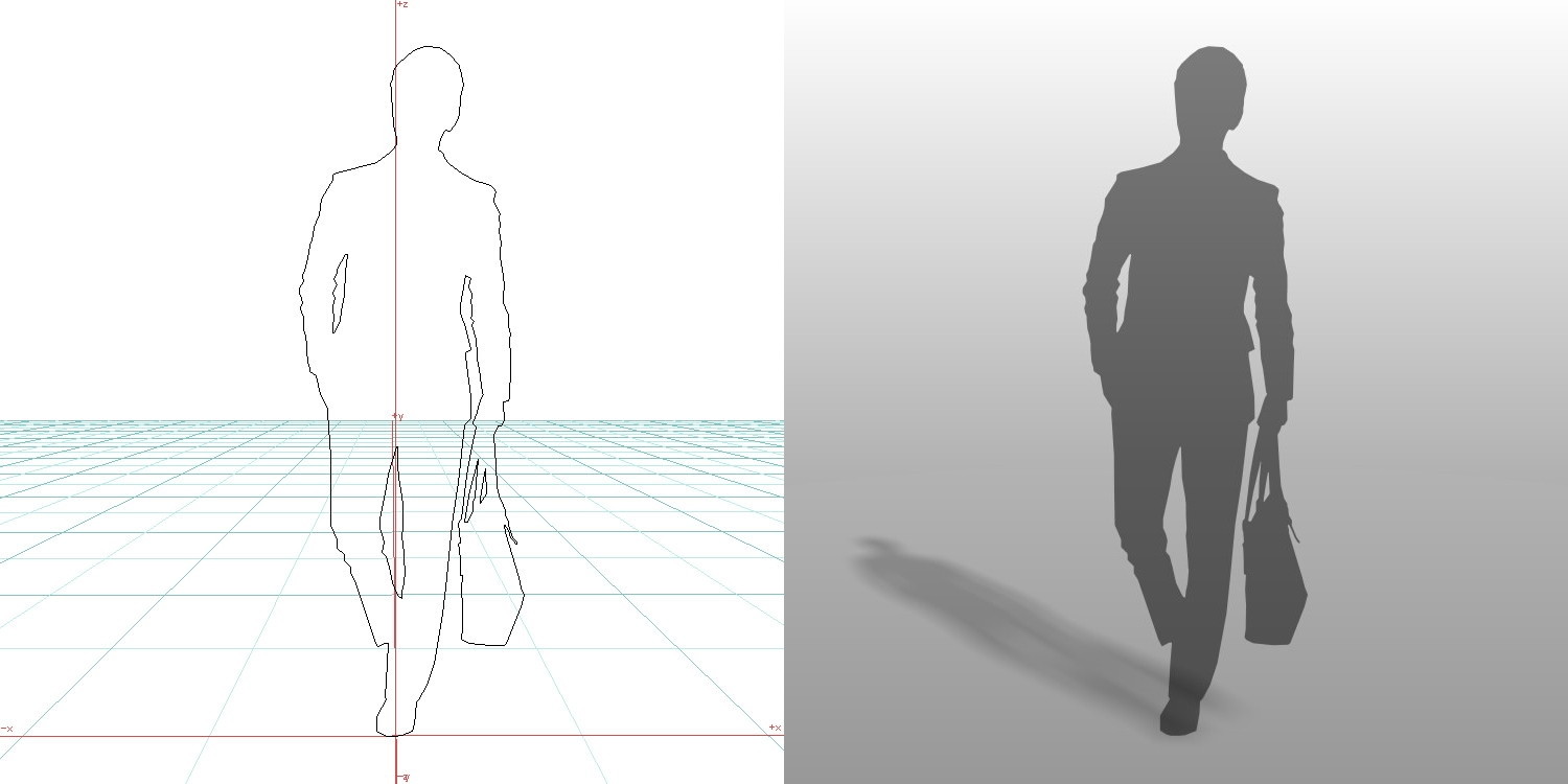 formZ 3D シルエット silhouette 男性