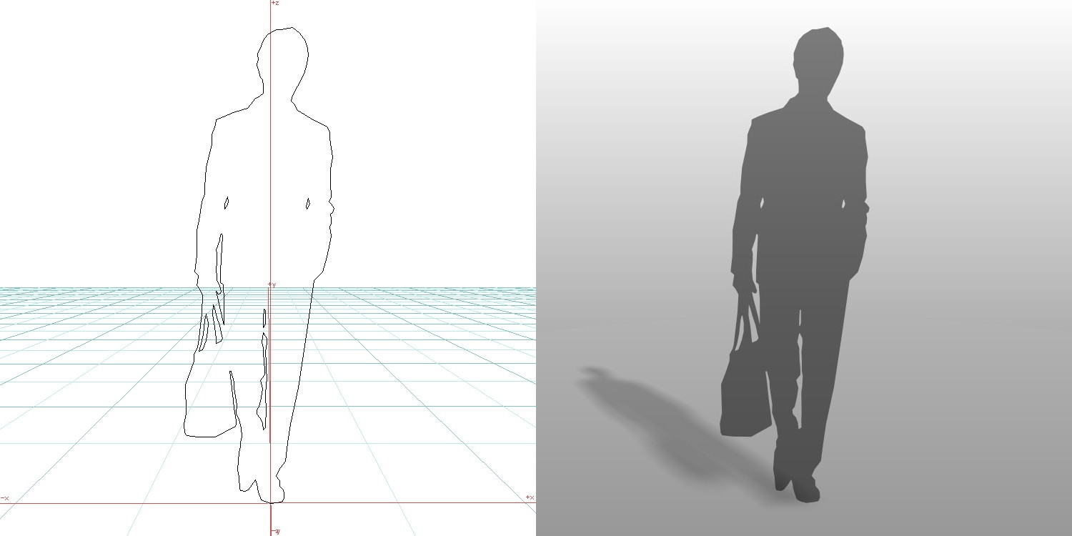 formZ 3D シルエット silhouette 男性