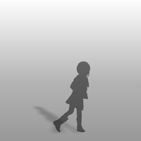 formZ 3D シルエット child 子供 girl