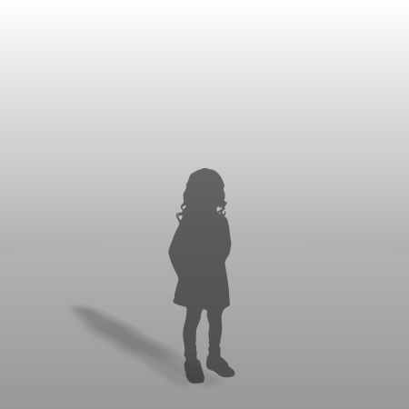 formZ 3D シルエット child 子供 girl