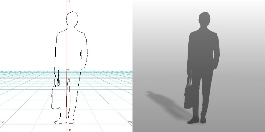 formZ 3D シルエット silhouette 男性 man