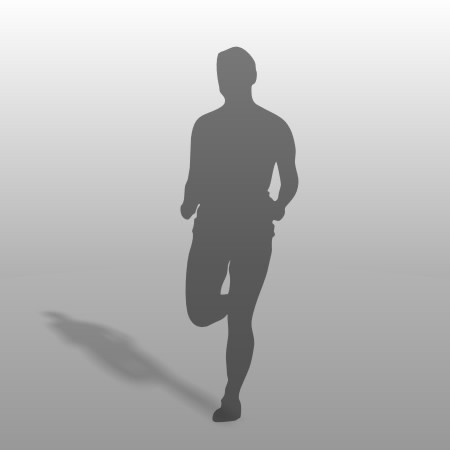 formZ 3D シルエット silhouette 男性 man ランニング running ジョギング