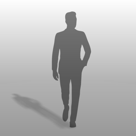 formZ 3D シルエット silhouette 男性 man 歩く walking walker