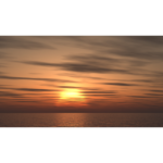 【CG】海と夕陽と 雲の広がる空【背景画像】 sky_0013