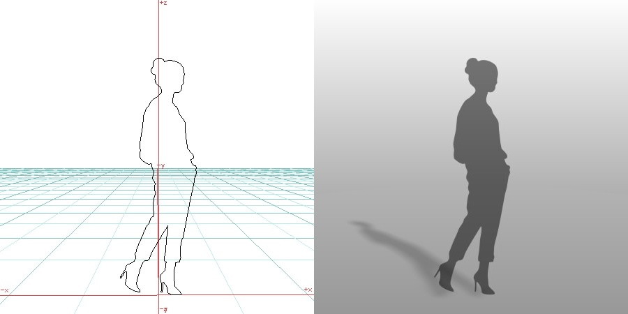 formZ 3D シルエット silhouette 女性 パンプス ハイヒール