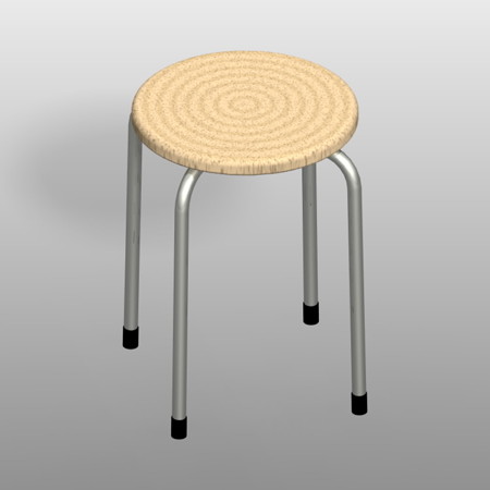 formZ 3D インテリア 家具 椅子 パイプ椅子 丸椅子 interior furniture chair 木目調