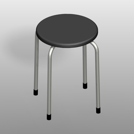 formZ 3D インテリア 家具 椅子 パイプ椅子 丸椅子 interior furniture chair