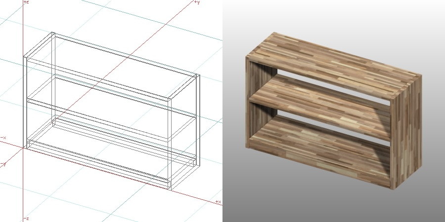 formZ 3D インテリア 家具 棚 ラック interior furniture rack shelf 化粧ばり集成材