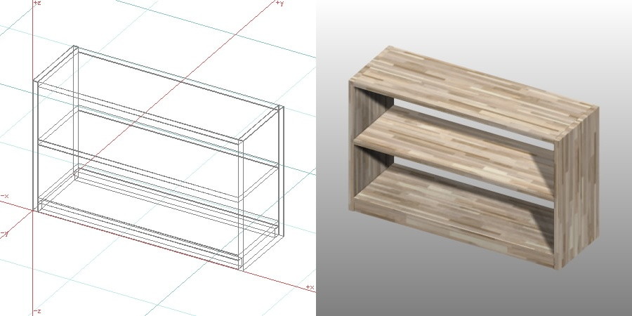 formZ 3D インテリア 家具 棚 ラック interior furniture rack shelf 化粧ばり集成材