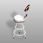 【家具】白と茶色の カウンターチェア【formZ】 chair_0008
