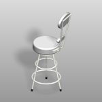 【家具】白色の カウンターチェア【formZ】 chair_0011