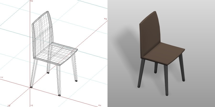 formZ 3D インテリア 家具 椅子 ダイニングチェア interior furniture dining chair 食堂