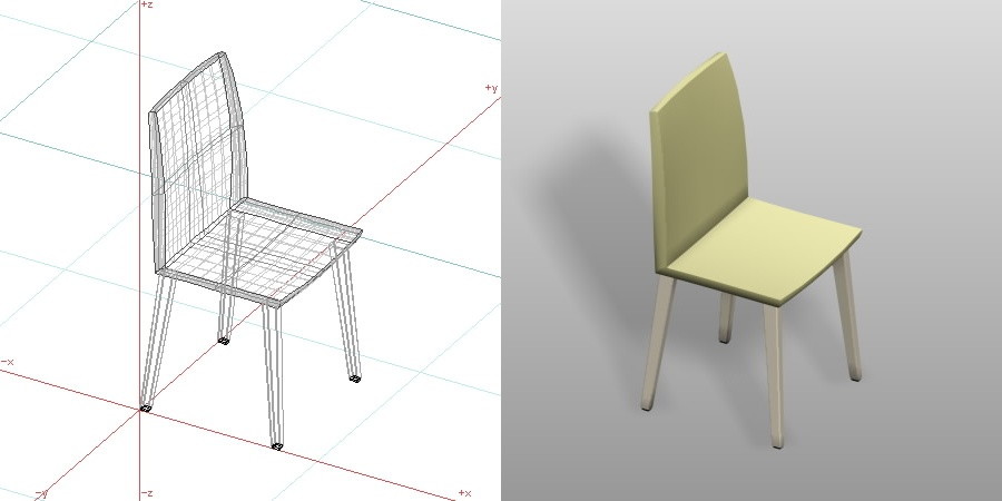 formZ 3D インテリア 家具 椅子 ダイニングチェア interior furniture dining chair 食堂