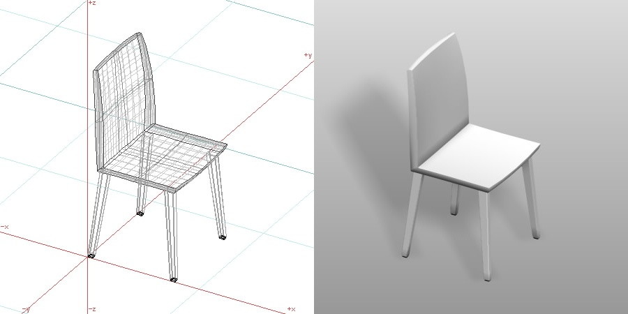 formZ 3D インテリア 家具 椅子 ダイニングチェア interior furniture dining chair 食堂